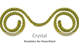  Presentation with shape - PPT layouts enhanced with golden-rope-on-white background and a white colored foreground