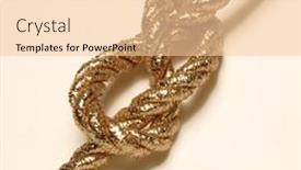  Presentation with golden light - Presentation theme consisting of golden-rope-with-knot background and a lemonade colored foreground