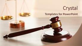  Presentation with justice - Theme enhanced with golden rule - gavel and scales of justice background and a lemonade colored foreground