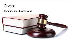  Presentation with gavel - Colorful presentation enhanced with golden rule - wooden gavel glasses and books backdrop and a white colored foreground