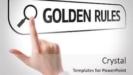  Presentation with search - Cool new presentation theme with golden rules written in search backdrop and a light gray colored foreground