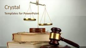  Presentation with gavel - Colorful presentation enhanced with golden scales of justice gavel backdrop and a cream colored foreground