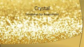  Presentation with shiny gold - Presentation theme featuring golden shiny glitter holiday celebration background and a yellow colored foreground