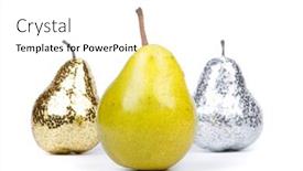  Presentation with silver - PPT theme with golden-silver-and-natural-pears and a  colored foreground