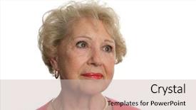  Presentation with hopeful - Cool new PPT layouts with golden sixties - beautiful senior woman worried backdrop and a  colored foreground