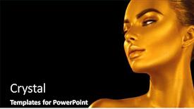  Presentation with jewelry gold - Amazing presentation design having golden-skin-make-up-woman backdrop and a black colored foreground