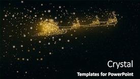  Presentation with night sky - PPT layouts consisting of golden-snowy-flying-santa-claus background and a black colored foreground