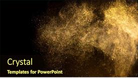  Presentation with gold dust - Presentation having golden-sparks-gold-powder-dust and a  colored foreground