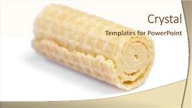  Presentation with wafer - Audience pleasing slide set consisting of golden spiral - single wafer roll isolated backdrop and a cream colored foreground