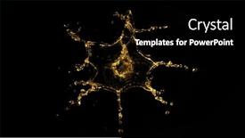  Presentation with black abstract - Presentation theme featuring golden-splash-isolated-on-black background and a black colored foreground