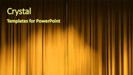  Presentation with stage curtains - Theme featuring golden stage curtains drawn background and a wine colored foreground