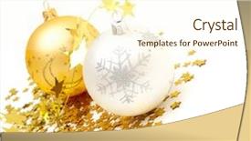  Presentation with golden christmas - Cool new presentation with golden star - christmas balls and decorations backdrop and a cream colored foreground