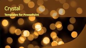  Presentation with gold bokeh - Presentation theme having golden star - gold spots bokeh background background and a tawny brown colored foreground
