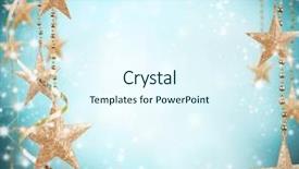  Presentation with free christmas - Beautiful slides featuring golden stars and free backdrop and a sky blue colored foreground