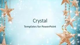  Presentation with free christmas - Slide deck consisting of golden stars and free background and a sky blue colored foreground
