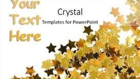  Presentation with gold twinkling stars - Slides consisting of golden stars isolated on white background and a white colored foreground