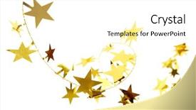  Presentation with gold star - Amazing theme having golden stars isolated on white backdrop and a white colored foreground
