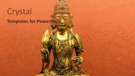  Presentation with guanyin - Presentation with golden-statue-of-the-goddess background and a gold colored foreground