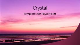  Presentation with skies - Audience pleasing theme consisting of golden sunset - darkening heavens burning skies backdrop and a lilac colored foreground