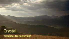  Presentation with golden light - Colorful theme enhanced with golden-sunset-in-carpathian-mountains backdrop and a tawny brown colored foreground