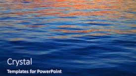  Presentation with sea sun - PPT theme having golden-sunset-on-sea-colorful background and a navy blue colored foreground