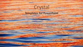  Presentation with sea sun - Theme enhanced with golden-sunset-on-sea-colorful background and a coral colored foreground