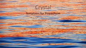  Presentation with sea sun - Presentation theme with golden-sunset-on-sea-colorful background and a coral colored foreground