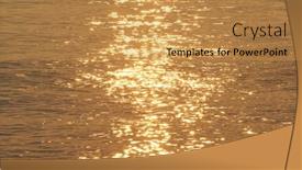  Presentation with sunset coast of the sea - Audience pleasing slide deck consisting of golden sunset on the sea backdrop and a yellow colored foreground