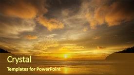  Presentation with south beach - Theme having golden sunset over south east background and a  colored foreground