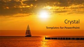  Presentation with sunset sailing - Amazing presentation having golden sunset backdrop and a gold colored foreground