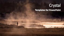  Presentation with wilderness - Slide deck enhanced with golden sunshin in the wilderness background and a wine colored foreground