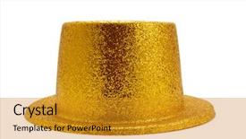  Presentation with top hat - Theme featuring golden top hat background and a gold colored foreground