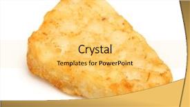  Presentation with brown - PPT theme with golden triangle - hash brown pattie on white background and a yellow colored foreground