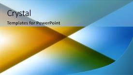  Presentation with triangle - Colorful PPT theme enhanced with golden triangle - horizontal x sign backdrop and a light blue colored foreground