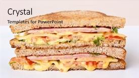  Presentation with triangle - Cool new presentation with golden triangle - meat lettuce and cheese sandwich backdrop and a coral colored foreground