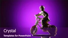  Presentation with trophy - Beautiful slide deck featuring golden trophy on the purple backdrop and a  colored foreground