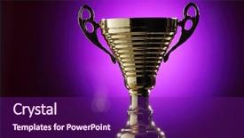  Presentation with golden trophy on the purple - Colorful presentation design enhanced with golden trophy on the purple backdrop and a  colored foreground