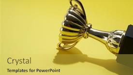  Presentation with golden yellow - Presentation enhanced with golden-trophy-on-the-yellow background and a yellow colored foreground