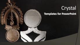  Presentation with trophy - Theme enhanced with golden-trophy-over-blackboard-background background and a dark gray colored foreground