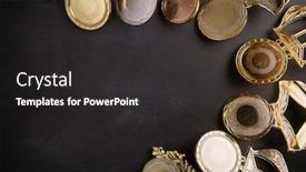  Presentation with recognition - Theme with golden-trophy-over-blackboard-background background and a dark gray colored foreground