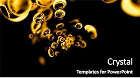  Presentation with water droplets - Slide deck consisting of golden water droplets background and a  colored foreground