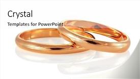  Presentation with golden wedding - Cool new presentation theme with vip text 3d illustration isolated on white background backdrop and a coral colored foreground