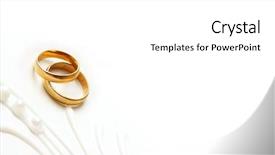  Presentation with golden wedding - Presentation design consisting of golden wedding rings wedding invitation background and a white colored foreground