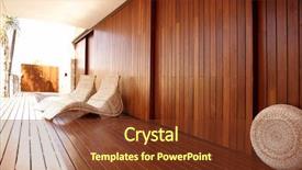  Presentation with spa - Presentation theme enhanced with golden wood spa hammock outdoor background and a tawny brown colored foreground