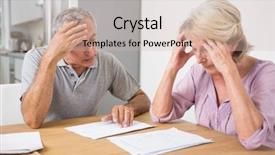  Presentation with together we focus - Cool new presentation theme with golden year - focused couple reading documents together backdrop and a soft green colored foreground