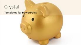  Presentation with golden yellow - PPT layouts featuring golden-yellow-piggy-bank background and a yellow colored foreground