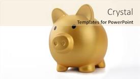  Presentation with golden yellow - PPT theme having golden-yellow-piggy-bank background and a blonde colored foreground