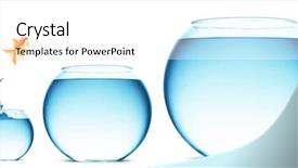  Presentation with goldfish jumping out - Audience pleasing PPT theme consisting of goldfish jumping backdrop and a white colored foreground