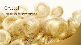  Presentation with curly fern sun - PPT layouts enhanced with goldilocks - closeup of a curly blonde background and a cream colored foreground