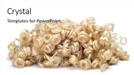  Presentation with curly fern sun - Beautiful presentation theme featuring goldilocks - closeup of a curly blonde backdrop and a white colored foreground